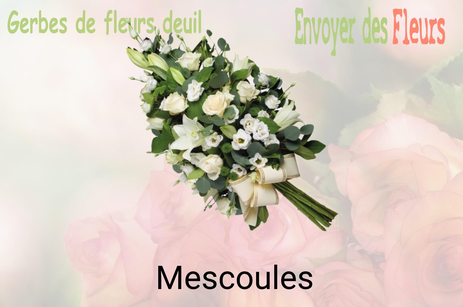 Gerbe de fleurs de deuil livrée à Mescoules